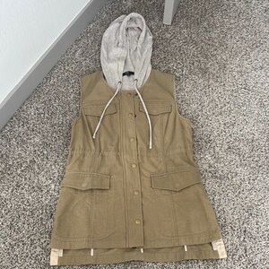 Olive Green Hooded Vest